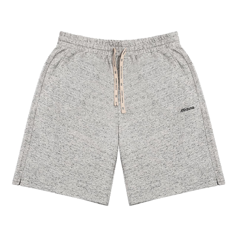 美津濃（MIZUNO）HERITAGE系列 吸濕透氣純棉短褲男休閑跑步運(yùn)動(dòng)短褲 18/大理石 M (170)