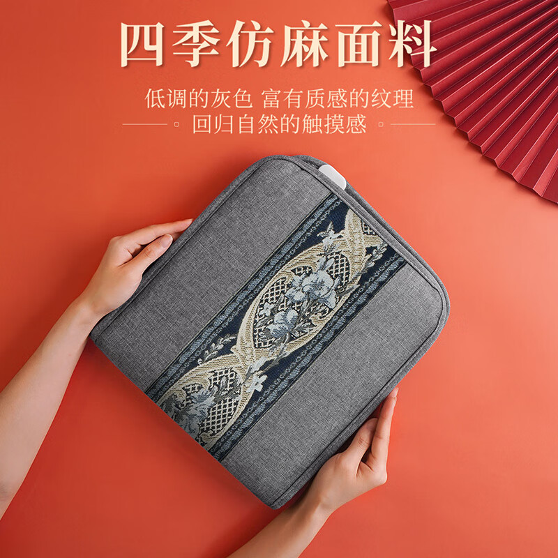 茗振(MZ)海盐热敷包 电热盐包粗盐热敷包 电加热热敷盐袋MZ-MR063 民族风灰色