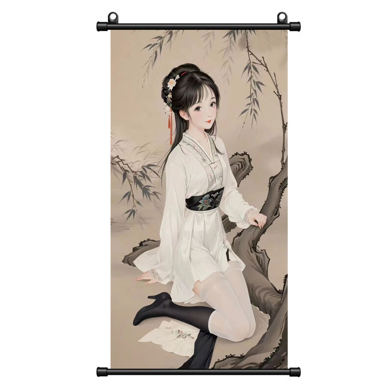 搞笑仕女图 仕女图魔改黑丝卷轴搞笑恶搞挂画兄弟朋友生日礼物的 仕女