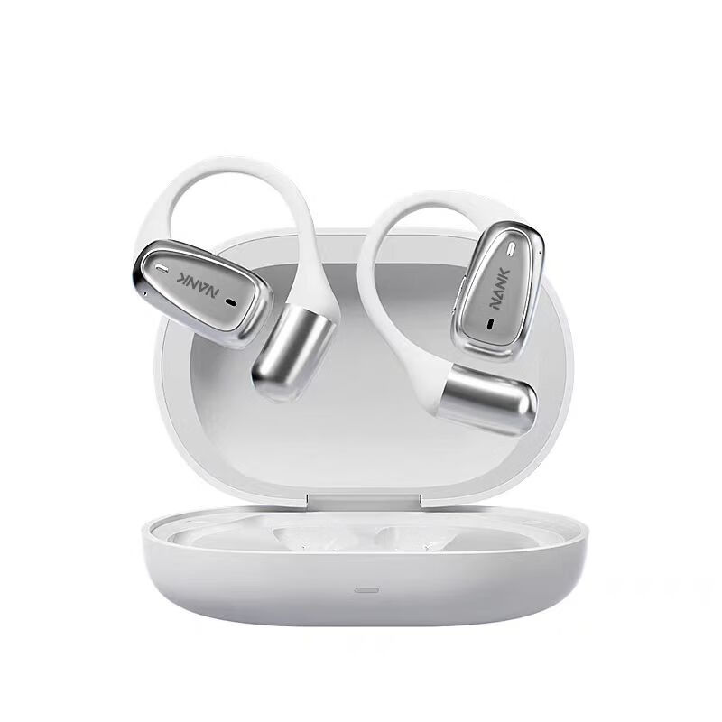 南卡（NANK）蓝牙耳机【新品旗舰音质】OE Air开放式不入耳挂耳式耳机气传导运动跑步长续航降噪  【HIFI音质 更轻更舒适】皓月白