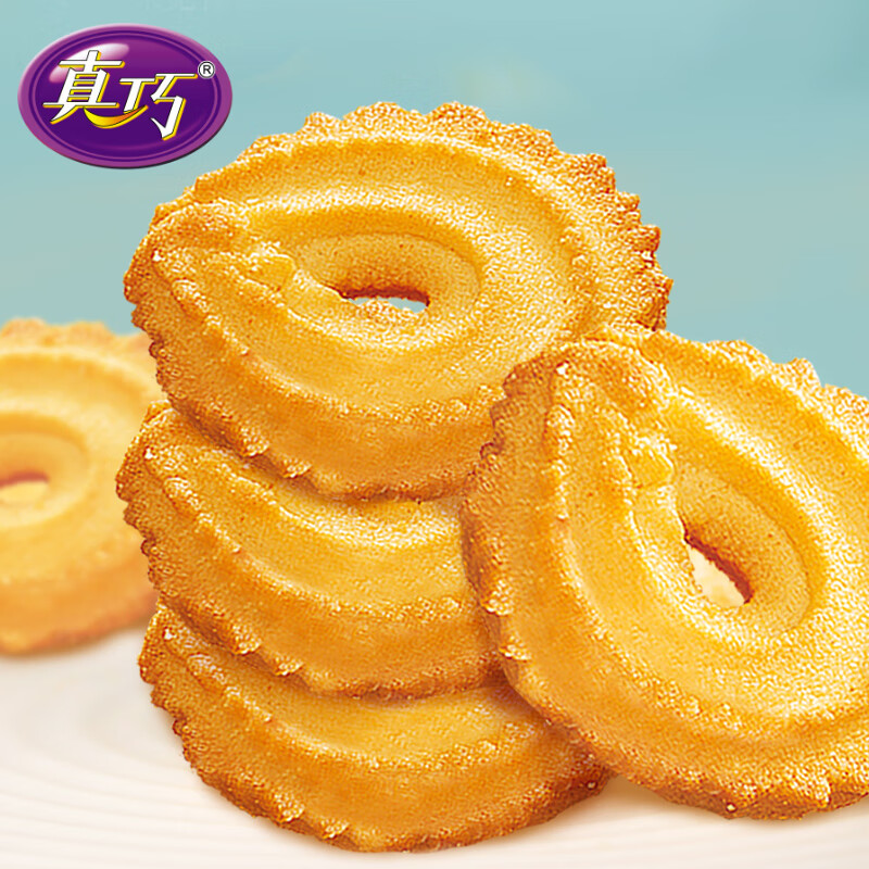 真巧蛋仔饼牛油曲奇休闲食饼干早餐下午茶小吃 牛油曲奇3盒+蛋仔饼2盒 515g