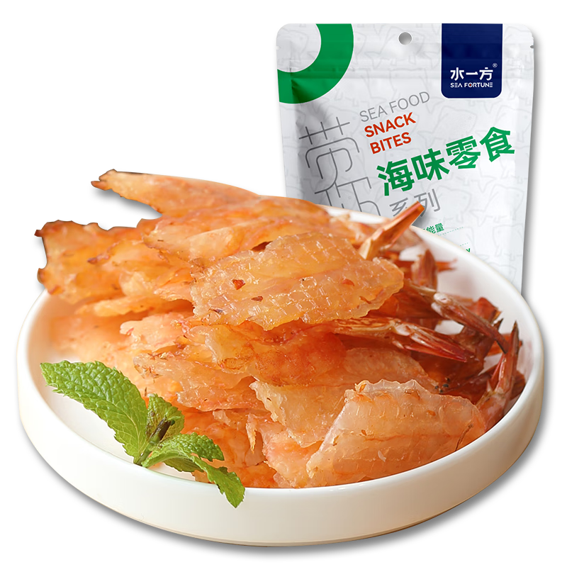 水一方烤蝦干即食烤蝦干開背蝦減糖低脂高蛋白大連特產(chǎn)休閑零食零食 開背蝦100g