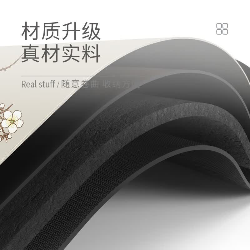 物与家沥水垫硅藻泥吸水地垫台面隔热垫杯垫免洗桌垫碗盘餐垫子 花开陌璃 50cm*40cm