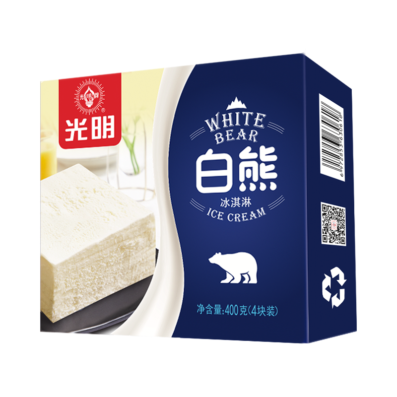 Plus会员:光明 白熊中砖 100g*4块*10件