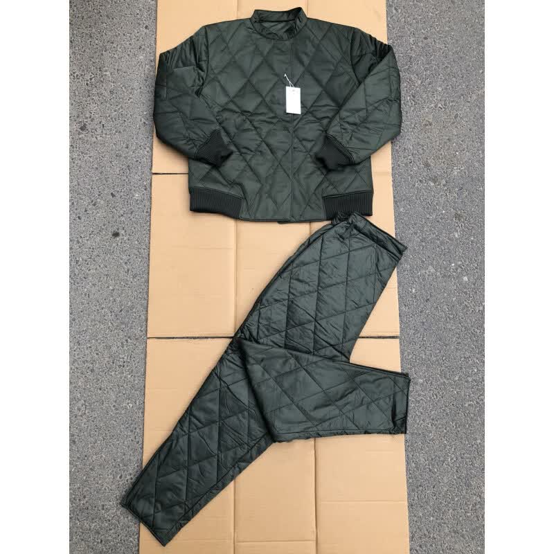 际华3535厂新款绿色寒区棉衣裤套装加厚棉服男秋冬外套工作冷冻库棉袄 绿色 175 100