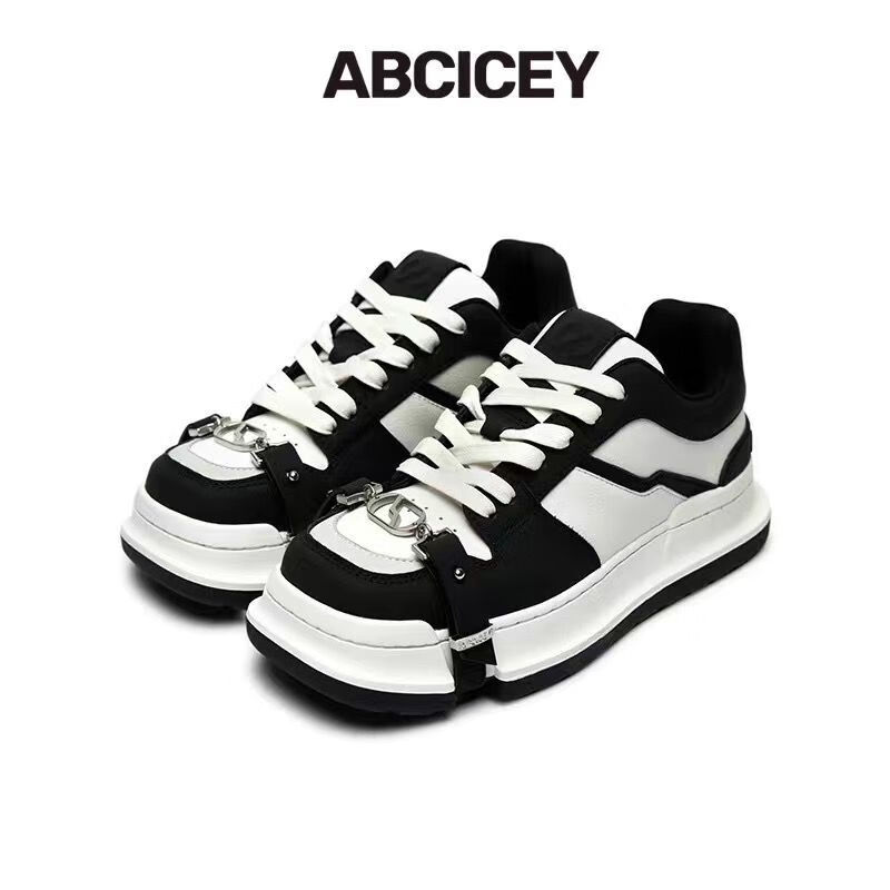 桐崎abcicey鞋子【明星同款】abcicey 美拉德时尚休闲板鞋女厚底增高