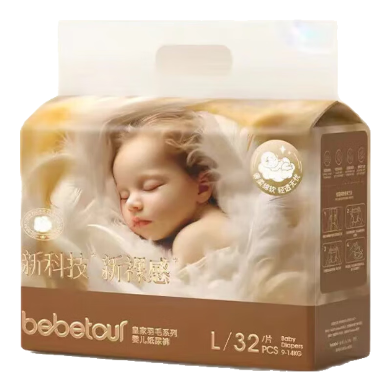 BEBETOUR�ʼ���ëϵ���׷�͸��Ӥ��ֽ���L�� 32Ƭ��9-14kg��