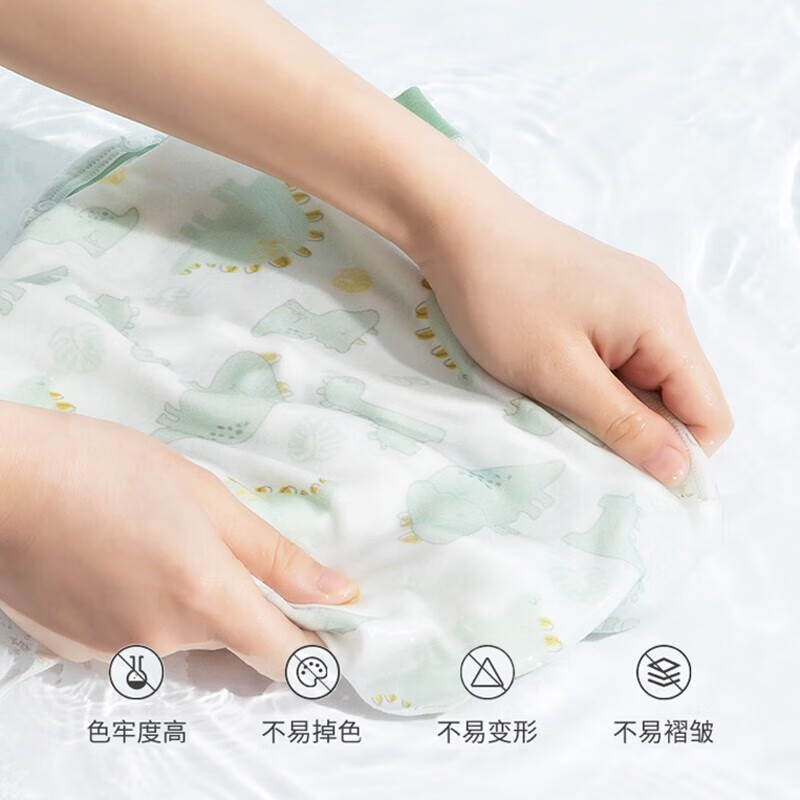 贝肽斯婴儿连体衣夏季新生儿衣服春宝宝打底纯棉长袖哈衣室内爬行服 趣味小恐龙-四季 90cm