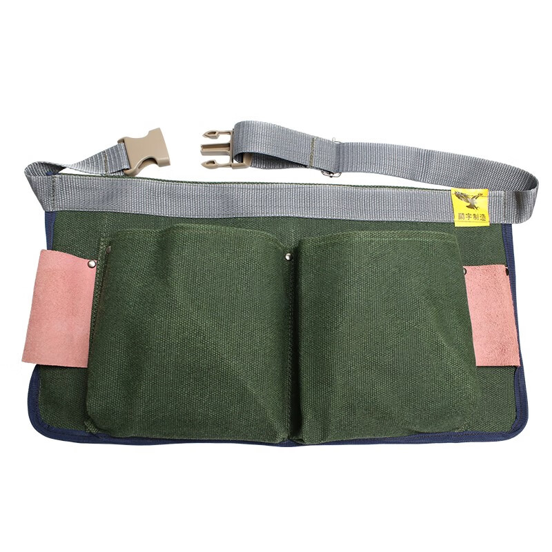 木工钉子腰兜牛皮多功能工具包木匠专用装钉子兜加厚帆布腰包 帆布款
