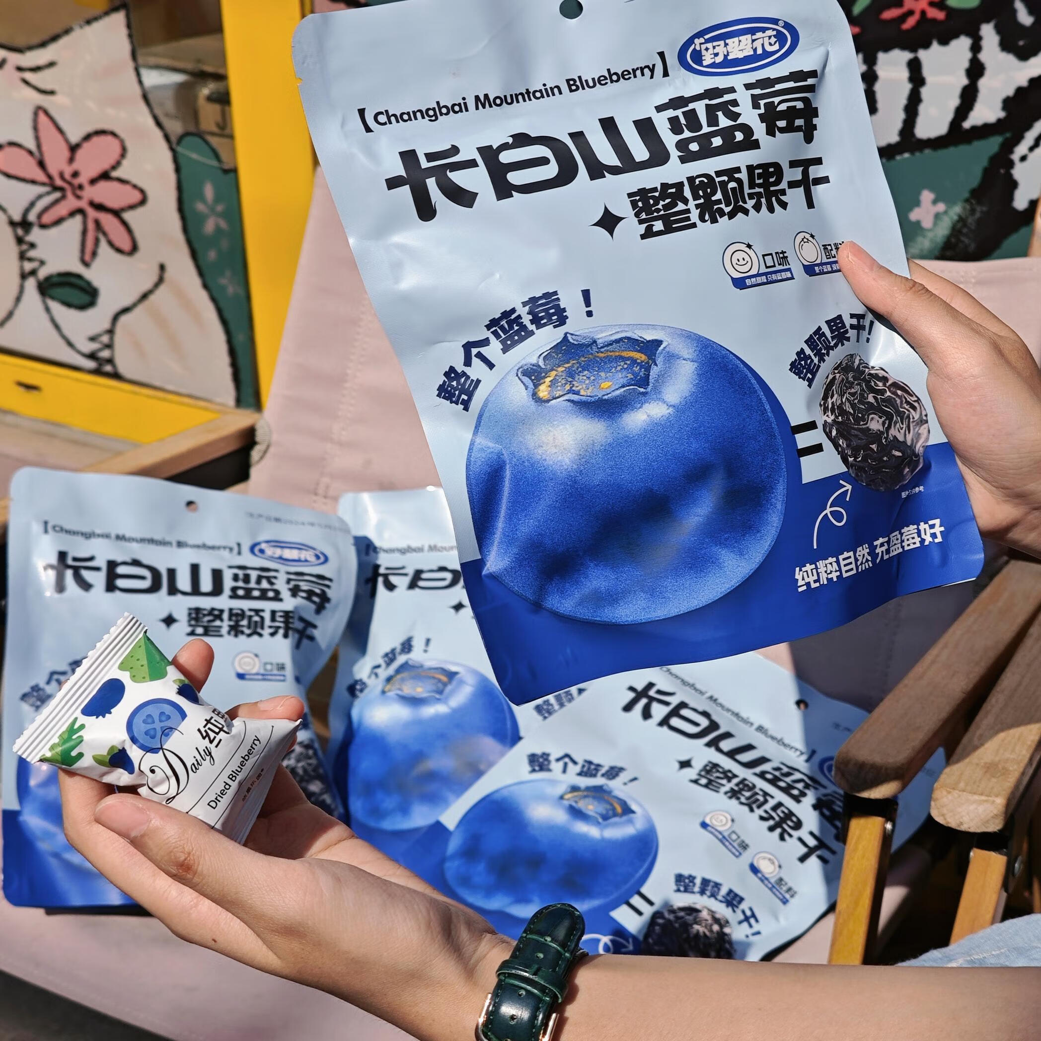 繁华野翠花蓝莓干 长白山蓝莓干开袋即食纯果果干无添加50g/袋 50g*3