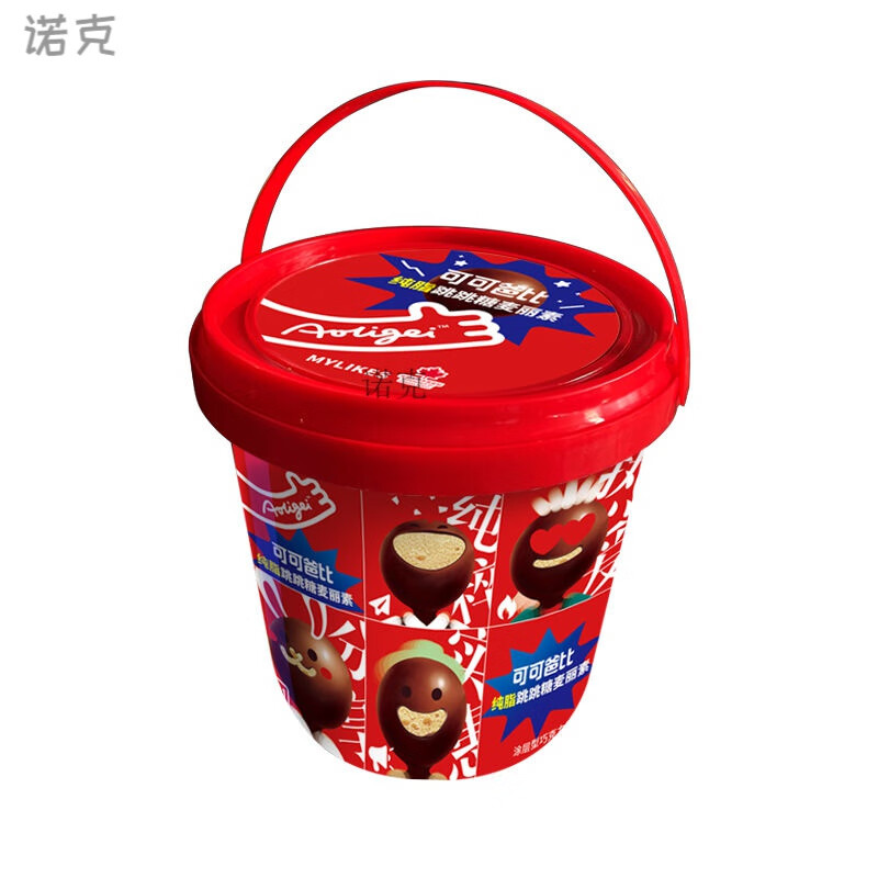Aoligei牛牛奥力给纯脂跳跳糖麦丽素儿童圣诞节礼盒桶装纯可可脂 跳跳糖麦丽素108g*1桶
