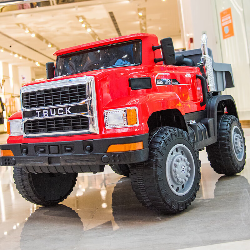 小嘎子儿童电动车四轮卡车带遥控可坐人小孩货车宝宝玩具车男孩汽车