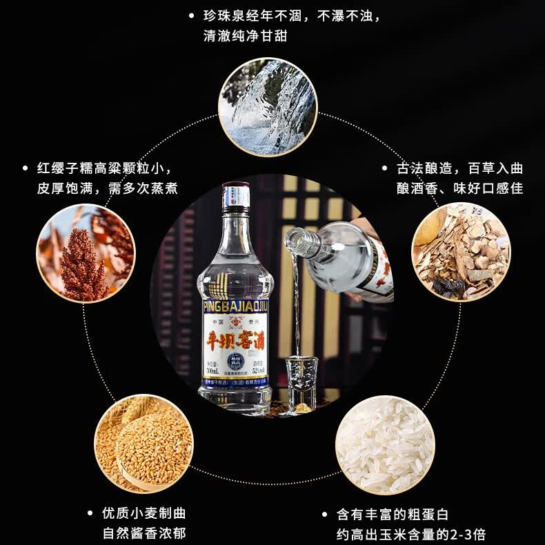 平坝窖酒窖藏醇精品精酿贵州八大名酒52度兼香型白酒礼盒装喜宴酒浓酱香型 52度 500mL 6瓶 整箱原箱装店长推荐口粮酒
