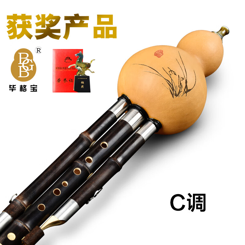 毕格宝云南毕格宝葫芦丝乐器空谷幽兰C调降BDGFAE调初学成人演奏型 C调+全套