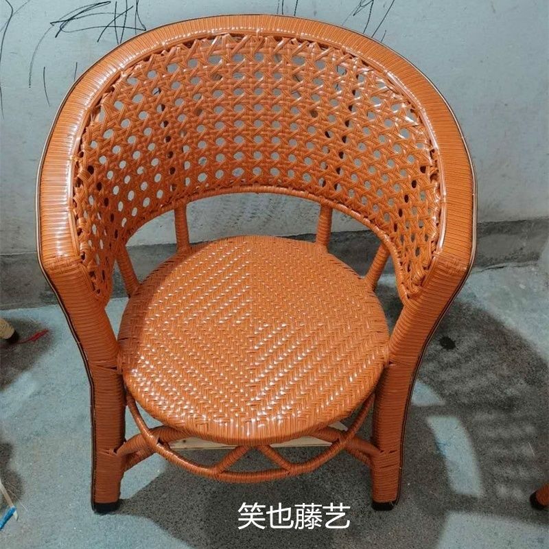 朵貌德国品质手工编织藤椅靠背椅茶几旁小号椅子老式藤编椅子腾椅藤椅 小号经典款坐高37厘米真藤编织