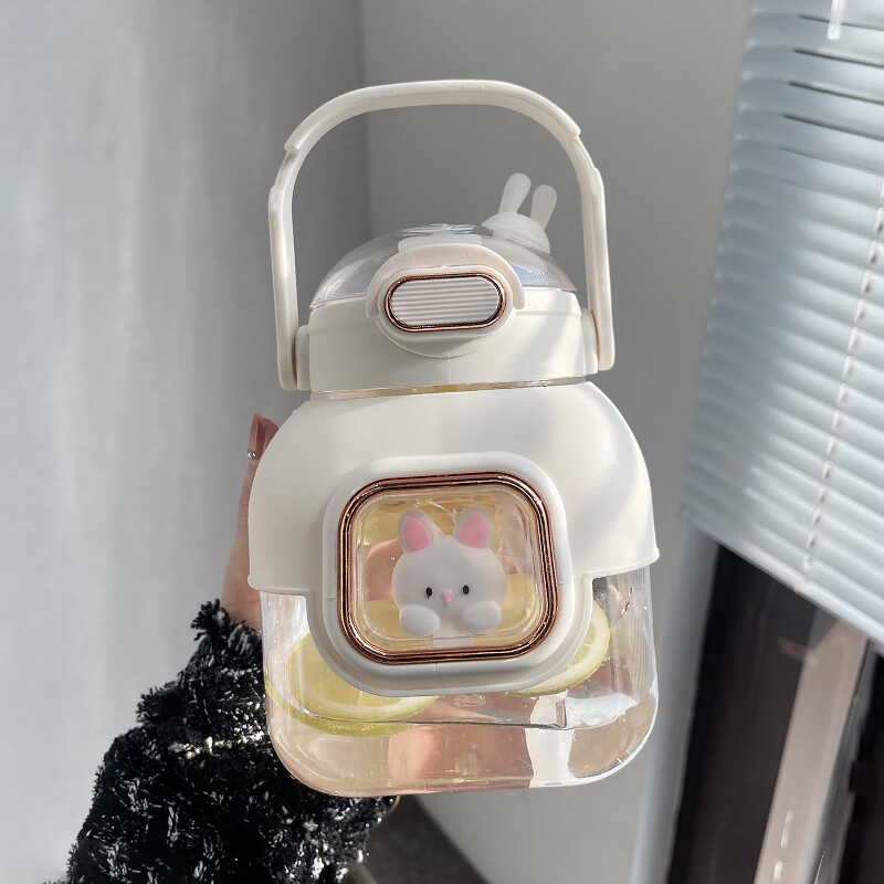 尚佳帮司音居家杯子水杯女生高颜值大容量顿顿桶带茶隔夏季便携2024