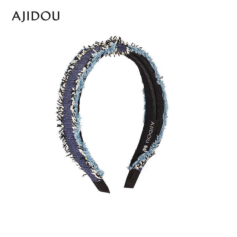 AJIDOU阿吉豆发箍女高颅顶头饰增专柜同款宽发箍发饰生日礼物 中蓝色 1个 京东折扣/优惠券