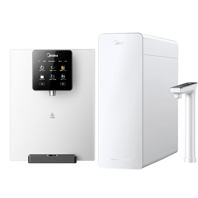 ���ģ�Midea����ˮ�����ó���ʽ������ ���¹�1200G pro 6��ROĤ��о ���ؾ��� 0�蹸�� ����˫��ˮ ���ˮ �������ס���ˮ��+���ȹ��߻�