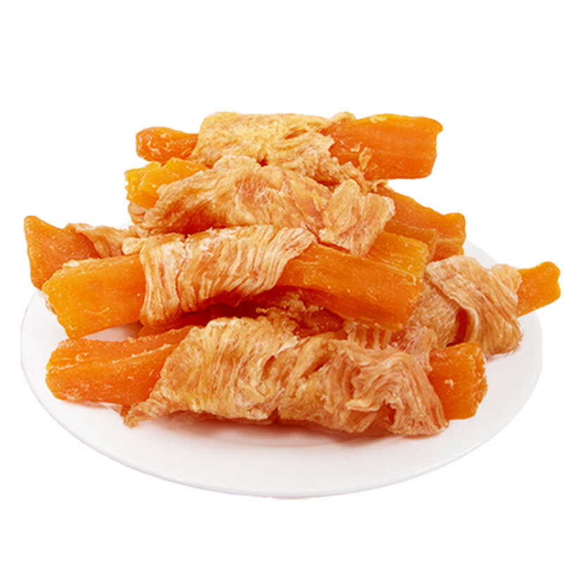 亚禾亚禾狗狗鸡鸭肉饶红薯磨牙棒风干饶红薯夹心洁牙棒肉干宠物狗零食 100g鸡肉绕红薯1袋 1包