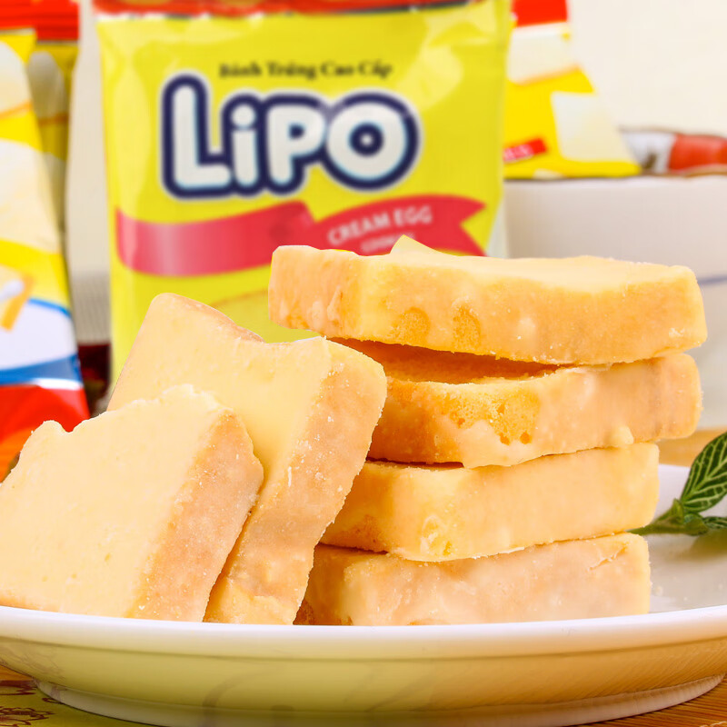 lipo面包干300g原味越南进口鸡蛋味糕点休闲零食小吃早餐饼干 原味