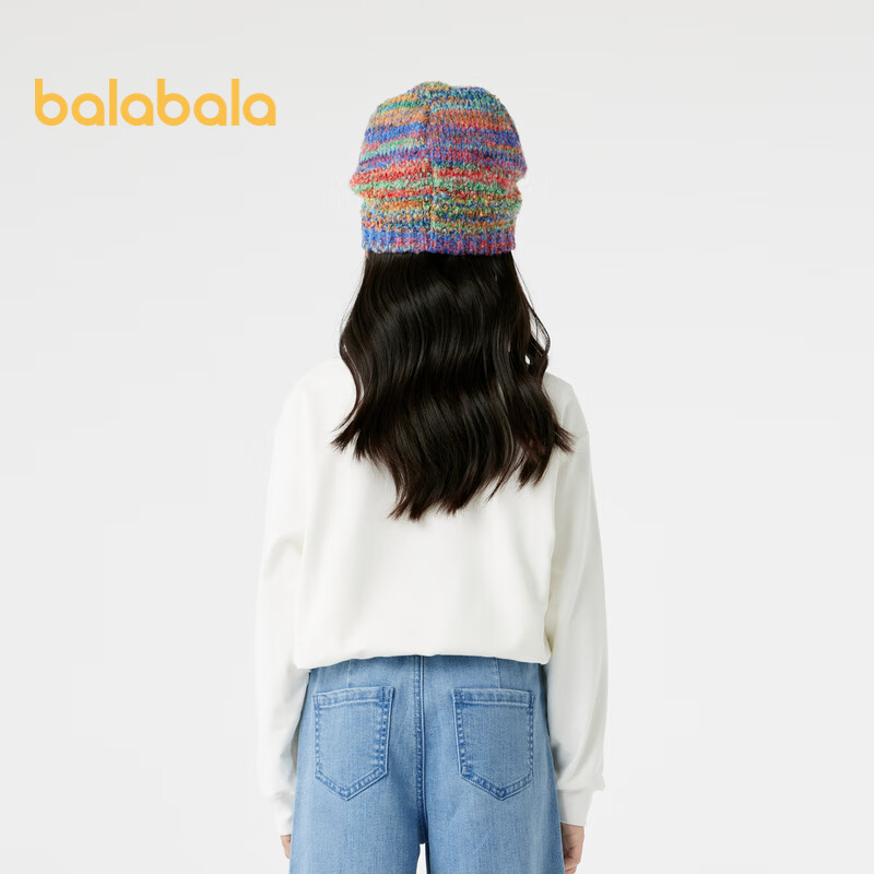 巴拉巴拉童装女童长袖T恤秋装卫衣印花宽松24100005