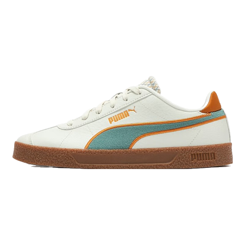 彪馬（PUMA）【德訓鞋】經(jīng)典復古薄底T頭鞋男女休閑板鞋CLUB 389404 米白色-灰綠色-02 37