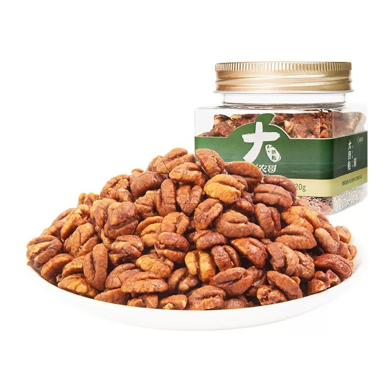 新農(nóng)哥應季新貨山核桃仁無蔗糖0添加罐裝核桃仁臨安胡桃肉堅果 無蔗糖山核桃仁120g