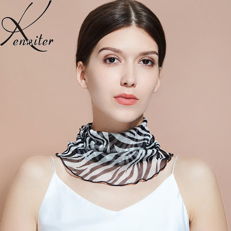 开妮特(kenniter)真丝防晒脖套夏季围脖女薄款套头小丝巾桑蚕丝护颈套