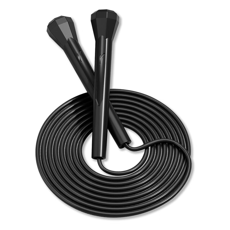 ANTA安踏可调节竞速跳绳小学生健身专用轻便中考体育考试比赛专业训练 曜石黑