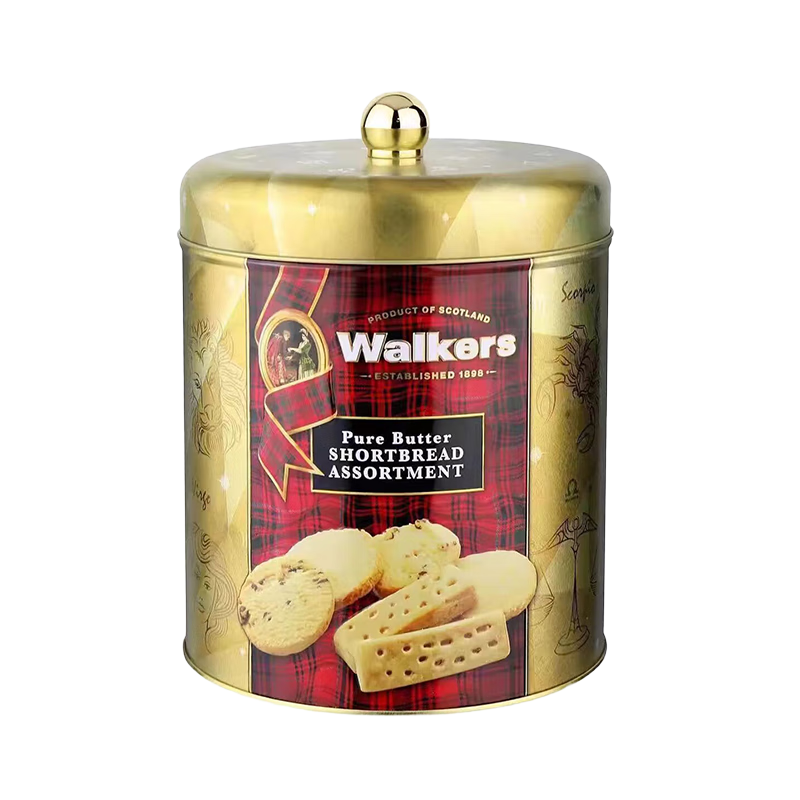 沃爾克斯（Walkers）英國進(jìn)口黃金抱抱桶黃油曲奇餅干休閑零食禮物下午茶糕點600g/罐