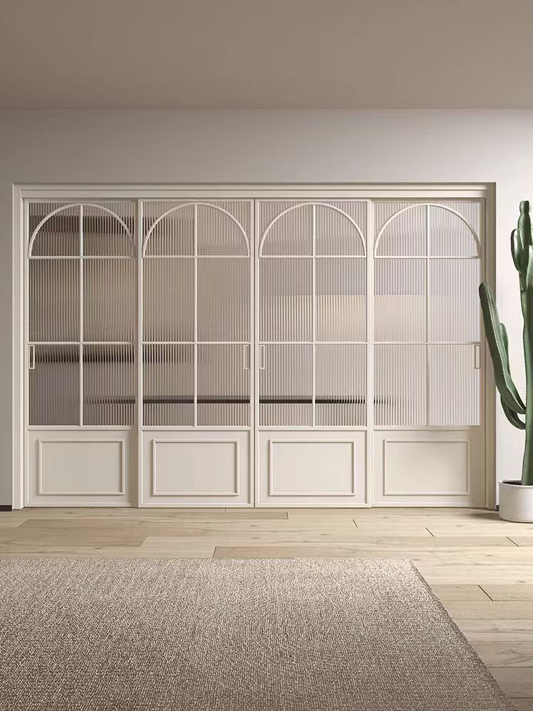 仁聚益法式复古推拉门三联动复古门折叠门玻璃门隔断移门卫生间门厨房