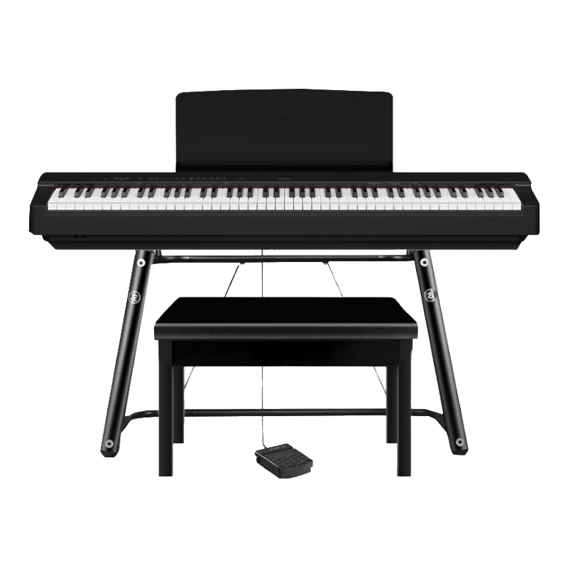 雅馬哈P223電鋼琴P128升級款兒童成人初學(xué)者88鍵重錘便攜式智能電子鋼琴 P223B+穩固U架+單踏板+大禮包