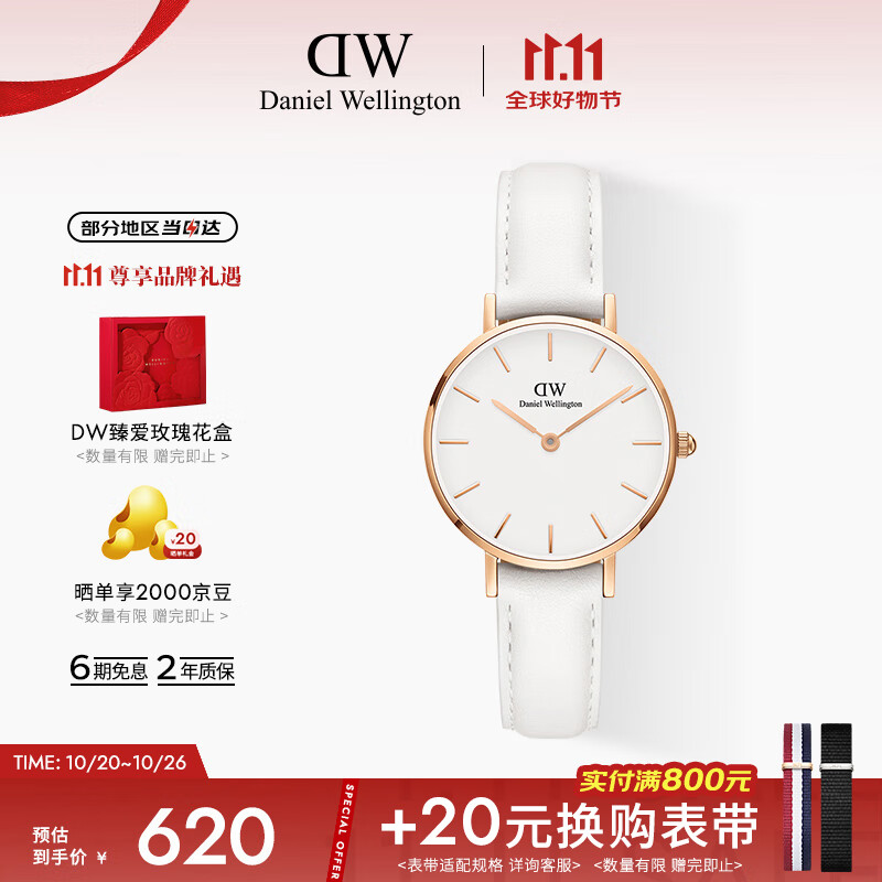 丹尼尔惠灵顿（DanielWellington）DW女士手表欧美时尚腕表手表女28mm生日礼物送女友DW00100249
