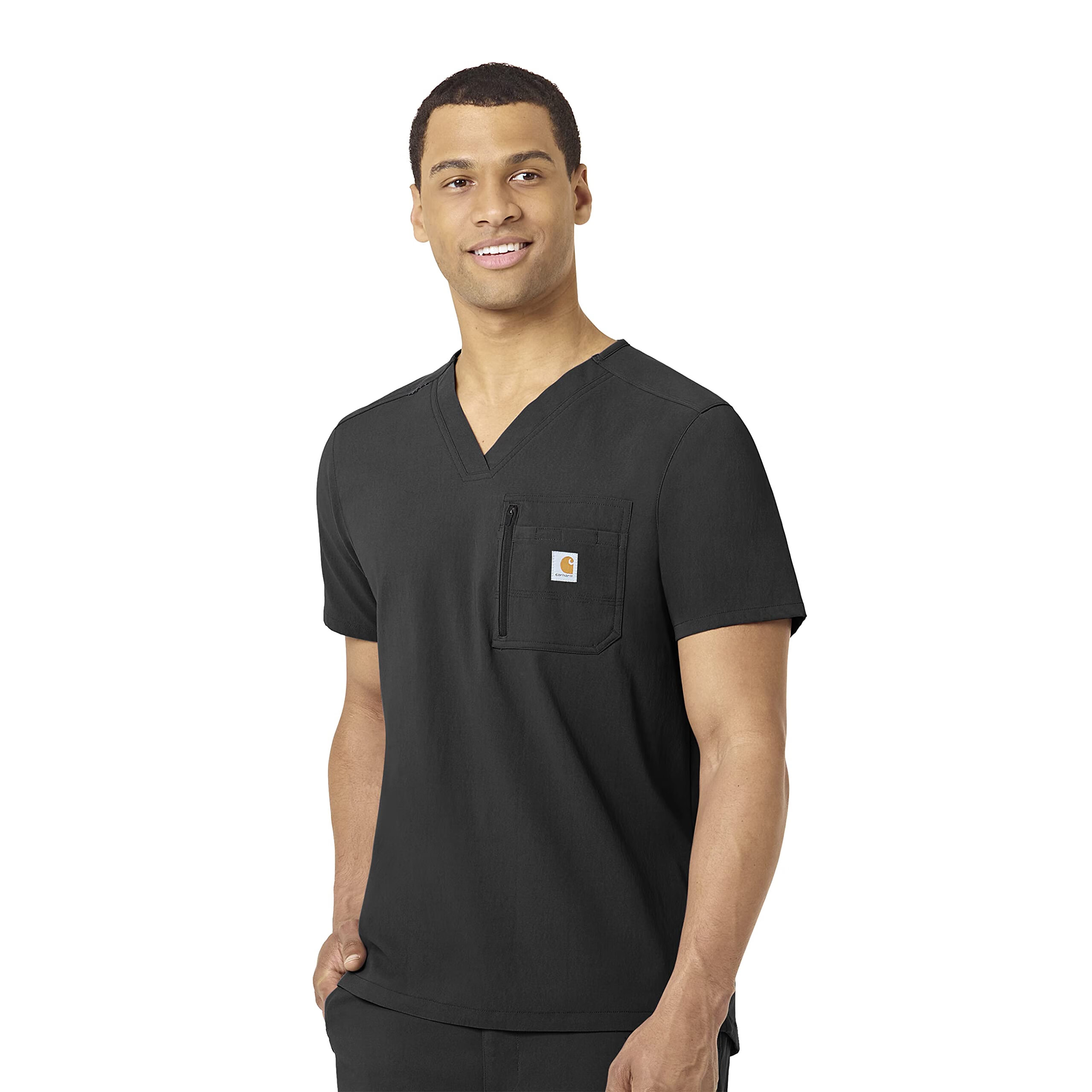 Carhartt卡哈特Carhartt 男式 Carhartt Medical 男式时尚修身磨砂上衣, 黑色, M 黑色 M