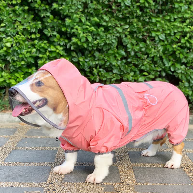余三哥(yusange)柯基犬狗狗雨衣四脚防水衣服比熊西高地雨衣全包秋冬