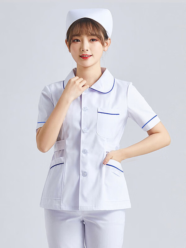 卡悠莱护士服女款短袖夏季分体套装护士服长袖女圆领夏装短袖分体套装