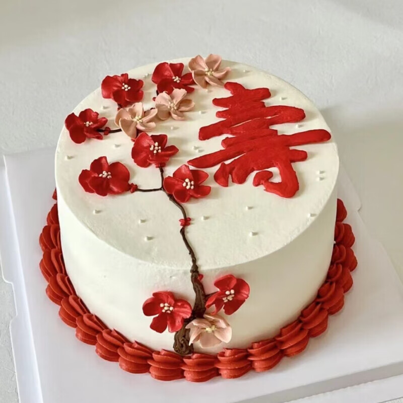 祝寿蛋糕老人生日蛋糕同城实体蛋糕店送货上门2小时送达免配送费 福寿