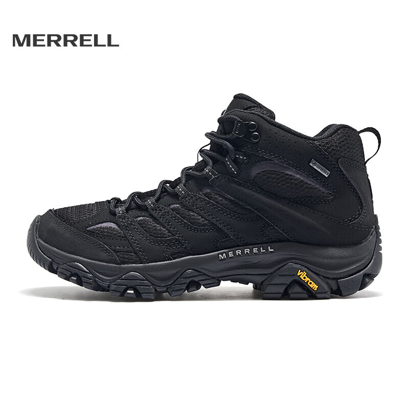 迈乐（Merrell）运动户外登山徒步鞋MOAB 3 SYN MID GTX中帮防水男女款防滑户外鞋 J500249黑色 男款 42