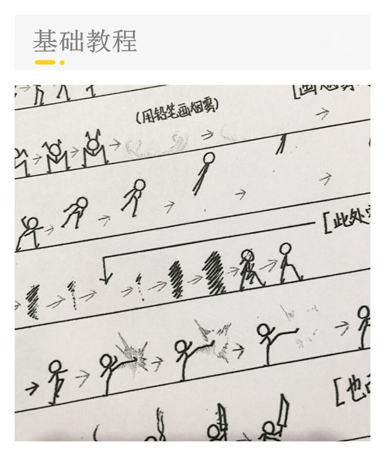 之家毕业季打斗武术漫画玩具儿童本子学生激战翻动书手翻书动画火柴人