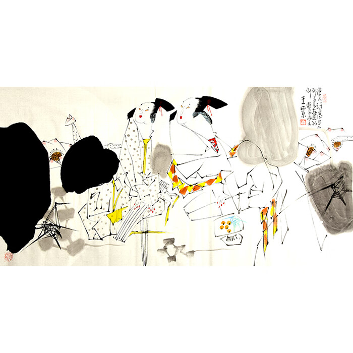 丹桂苑名家王西京人物字画精品四尺横幅写意国画纯手绘当代名人书画