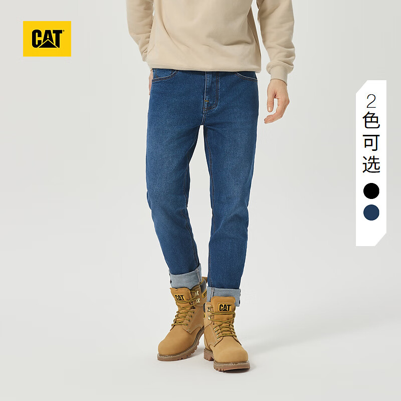 CAT卡特新品男士户外休闲经典收脚口休闲百搭牛仔裤轻户外 蓝色 31