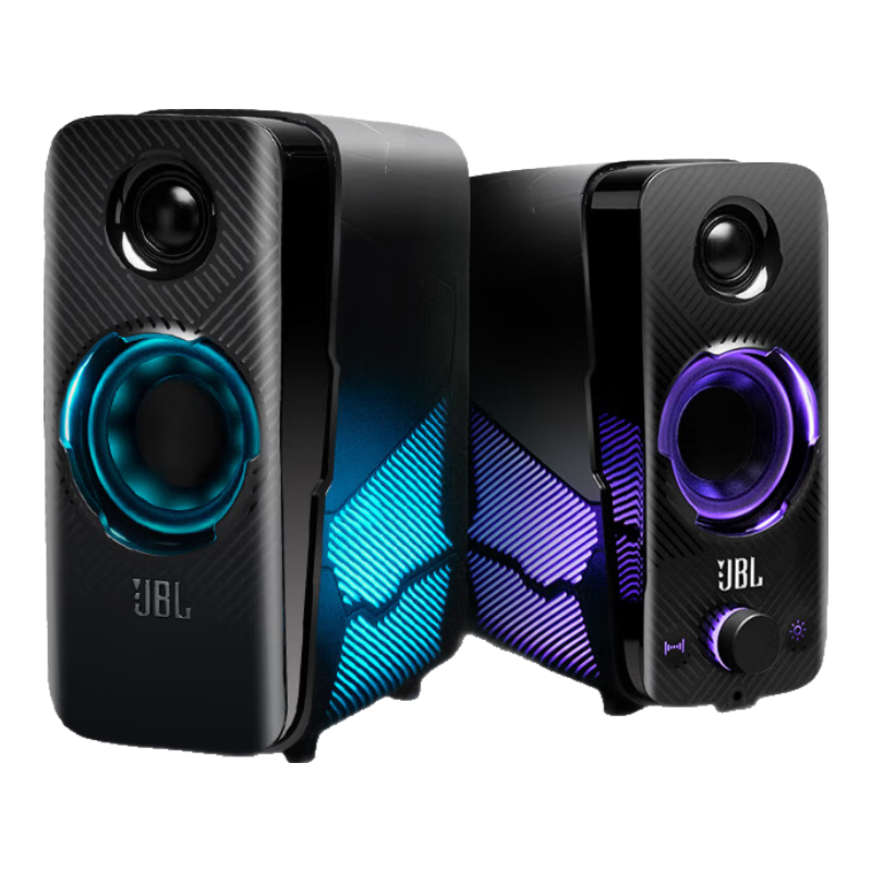 JBL QUANTUM DUO  電競游戲音箱杜比音效高音質(zhì)家用電腦虛擬環(huán)繞音音響桌面藍牙有線(xiàn)無(wú)線(xiàn)專(zhuān)業(yè)數字功放 高音質(zhì) DSP數字芯片 炫酷燈光
