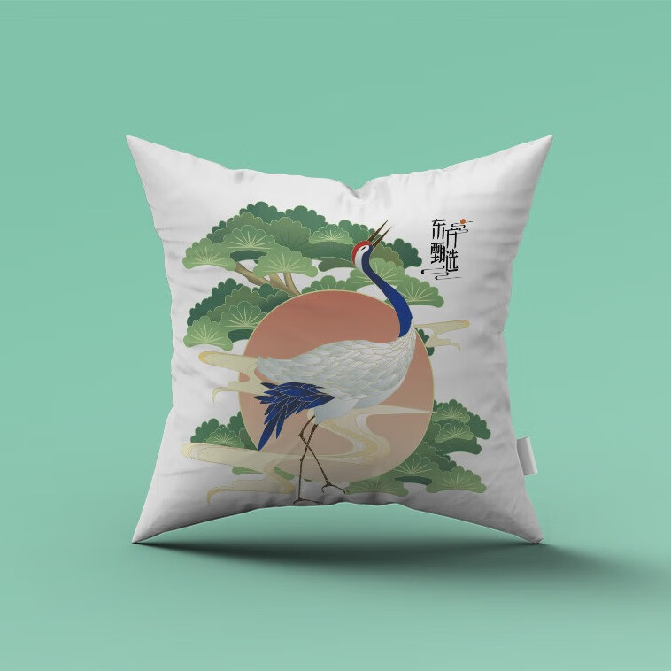 东方甄选会员积分兑换  瑞鹤抱枕 瑞鹤