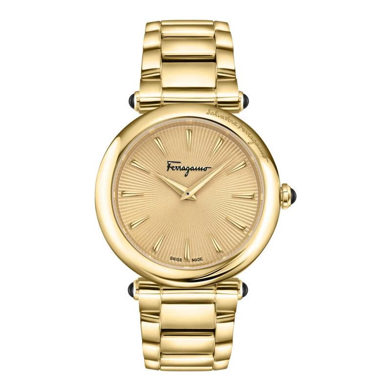 菲拉格慕(salvatore ferragamo)女表idillio系列时尚休闲气质小金表