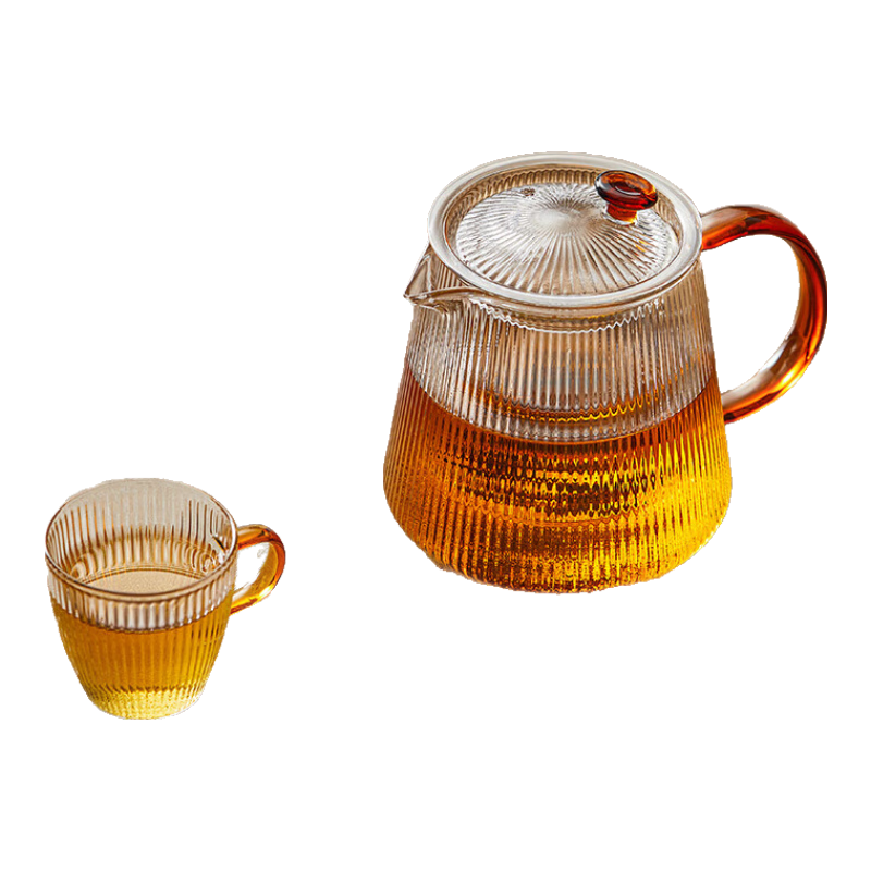 憶壺茶泡茶壺玻璃茶具茶水分離煮茶壺大容量喝茶套裝圍爐耐熱紅花茶器