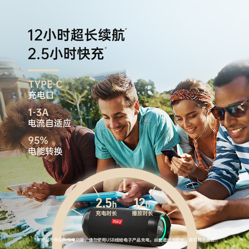 MIFA WildRod无线蓝牙音箱【帮下歌】户外低音炮自行车骑行车载便携式可插卡随身运动跑步防水小音响 WildRod丛林灰【赠挂绳】 【官方标配：送尼龙便携袋】