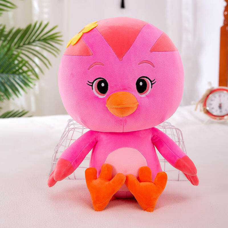 毛绒玩具美佳妈妈萌鸡小队毛绒玩具可爱美佳妈妈毛绒玩具 粉色小鸡 28