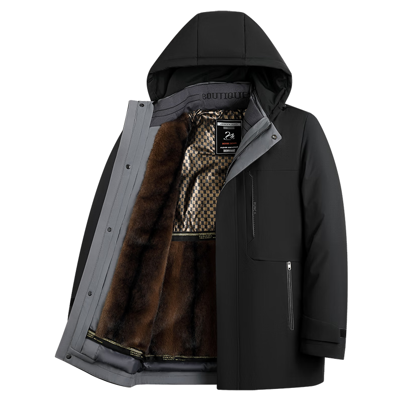 百亿补贴：啄木鸟（TUCANO）鹅绒羽绒服男冬季加绒加厚保暖外套男中老年内胆可拆卸外衣爸爸装 549.9元