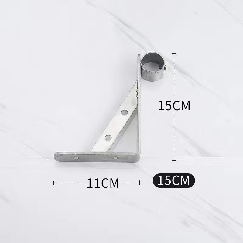 不锈钢阳台固定式支架外墙窗支撑托架侧装三角外 搭配25mm圆管-单黄15