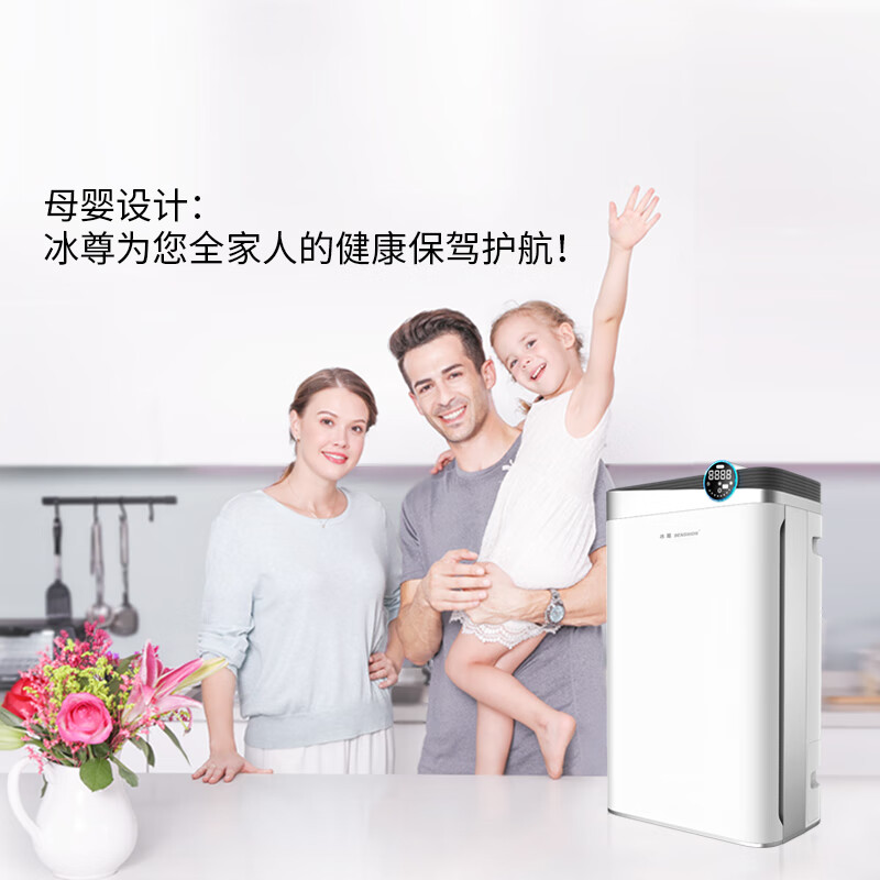 冰尊（BENSHION）空气净化器家用除甲醛UV紫外线除菌率99.99%加湿一体2300万负离子童锁宠物吸毛除粉尘静音P6 机器标配